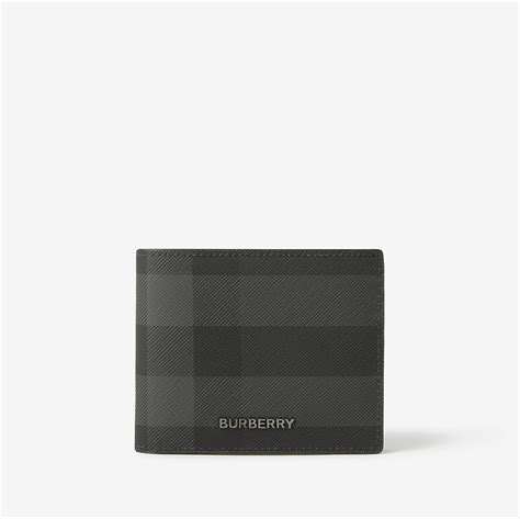 burberry billetera|Check Slim Bifold Wallet in Charcoal .